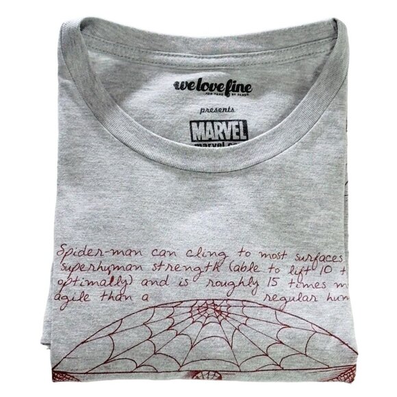 WE LOVE FINE Marvel Spider-Man Men's T-Shirt Vitruvian Gray Cotton Blend Size XL - Picture 6 of 7